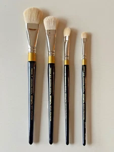 Kingart Original Gold 9270 Oval Wischmop Multimedia Künstlerpinsel, 4 Stück Set NEU! - Bild 1 von 4