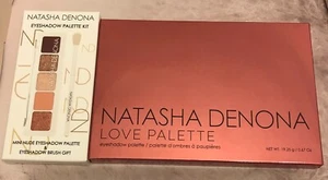 2x Natasha Eyeshadow Palettes: Love Palette 19.25g + Mini Nude Palette & Brush - Picture 1 of 8