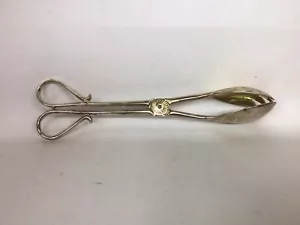 Vintage Silver Plated Salad Tongs EP Zinc Italy 1940's - Picture 1 of 5