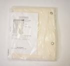 Cocus Hooked Vinyl White Shower Curtain w Weighted Grommets 6' x 6' HBG10GA0172