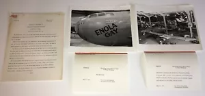 NATIONAL AIR & SPACE MUSEUM 1971 HALL ANNOUNCED PRESS ARTICLE & PHOTOS ENOLA GAY - Picture 1 of 3