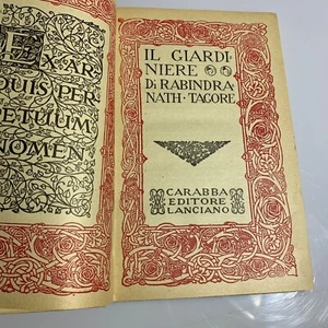 Il giardiniere di Rabindranath. Tagore. Carabba Editore - Imagen 1 de 6