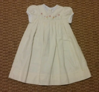 Strasburg girls yellow and white gingham short sleeve dress size 2 Y - Image 1 of 2