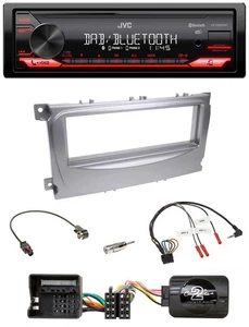 JVC Bluetooth USB DAB Lenkrad Autoradio für Ford Galaxy C-Max ab 2007 Focus silb - Bild 1 von 10