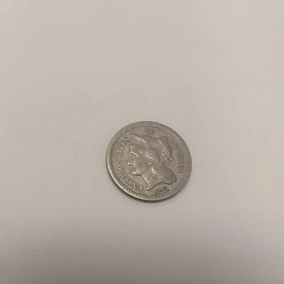 1871 3 cent nickel- CHOICE V A rare historical coin - Image 1 of 2