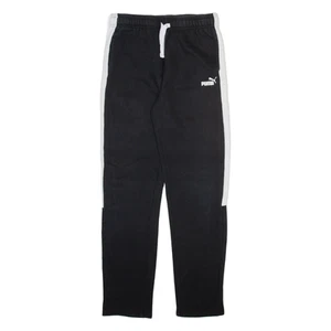 PUMA Boys Joggers Black Straight 2XL W28 L29 - Picture 1 of 6