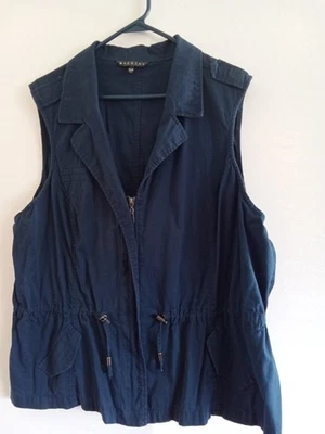 Chaleco sin mangas azul marino Foto 1 de 3