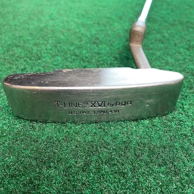 T-Line XVI by PGA US PAT. 3,880,430 putter 35.5" steel step shaft PGA grip RH - Image 1 of 4