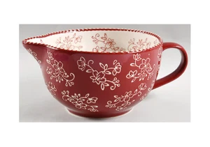 Temptations by Tara 2-Quart Batter Bowl Cranberry Red Floral Lace K309575 - Picture 1 of 1