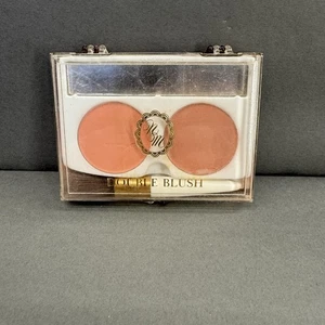 Vintage NM Double Blush Compact Duo with Brush Tortoiseshell Peach Pink Shades - Bild 1 von 4