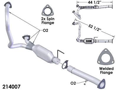 Convertidor catalítico para GMC Safari 1996-1997 Foto 1 de 2