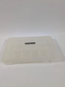 Grainger Compartment Box With 9 Compartments Plastic Missing Extra Dividers - Picture 1 of 8
