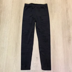 Tea Collection Black Velveteen Velour Like Soft Leggings Girl’s size 8 - Picture 1 of 6