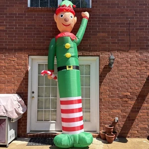 12 Fuß Weihnachtselfe aufblasbar beleuchtend Gartenkunst - Bild 1 von 4