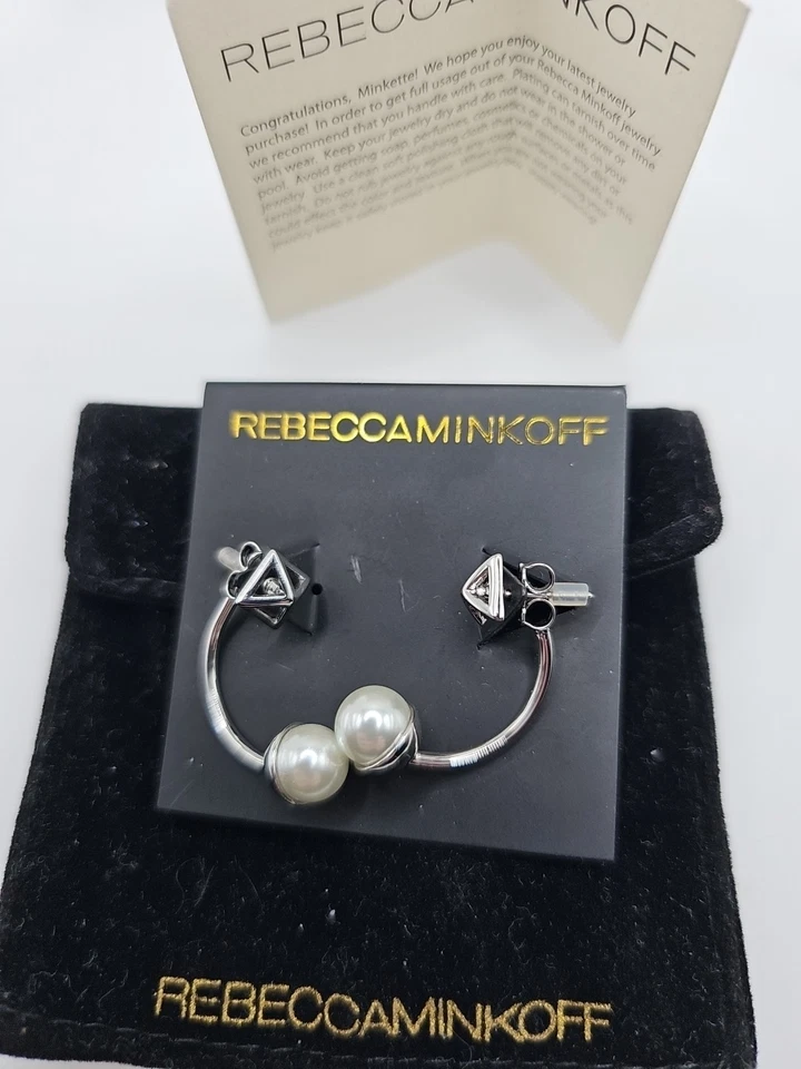Pendiente curvo REBECCAMINKOFF RM PEARL 2 partes  Foto 1 de 4