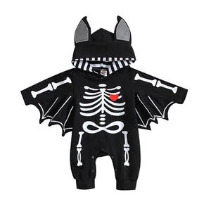 Little Boys One-Piece Outfit Black Romper for Toddlers Comfortable Fit - Picture 1 of 7
