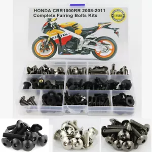 Complete Fairing Bolts Bodywork Screws Kit Steel Fit For Honda CBR1000RR 08-11 - Foto 1 di 17