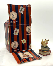 Enesco Peter Fagan Pennywhistle Lane Collectible Mouse Figurine Cat On A Stack