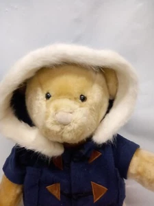 Chad Valley Soft Toy Bear In Coat. No Tag Only Label. Medium size. 22 ins long - Picture 1 of 6