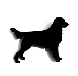 Broche De Perro Labrador Retriever De Pelo Plano En Negro Para Bufanda Regalo - Imagen 1 de 3