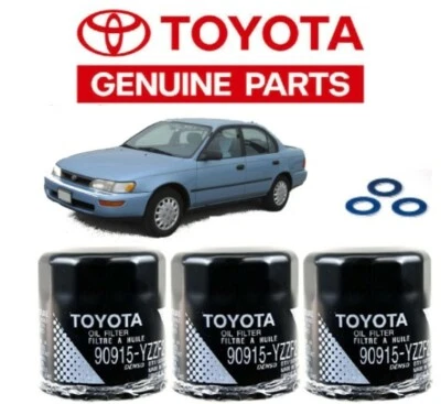 3 Genuine Toyota Corolla OEM Oil Filter Drain Plug Washers 90915-YZZF2/N1 Gasket - Image 1 of 2
