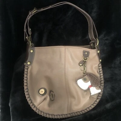 Cartera Hobo Chala Marrón Perro Cuero Vegano  Foto 1 de 4