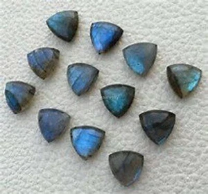 Natural Trillion Blue Flash Labradorite Faceted Unique Gemstone Africa 6X6MM - Picture 1 of 7