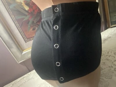 DE COLECCIÓN SOFTIES XL METAL BROCHE DE PRESIÓN HIP PIERNA ALTA BRAGAS PIN UP SOLAPA ABIERTA DESGASTE COÑO NUEVO Foto 1 de 4