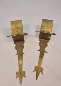 fOur71 - Ein Paar Messing Scharniere Box Hardware Riemen ~ 15,5 x 4 x 0,2 cm - Bild 1 von 7