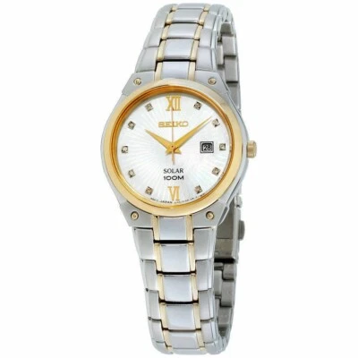 Seiko SUT214 Women's Dress Diamond Mother of Pearl Dial Stainless Steel Watch - Image 1 of 2