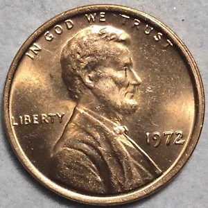 1972 Lincoln Penny No Mint Mark 3.1g Copper Red DDO High Raised Rim Misalignment - Picture 1 of 9