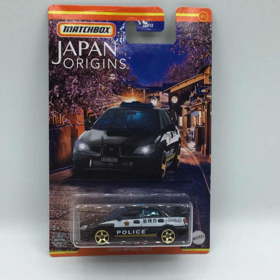 Matchbox Japan Origins Subaru Impreza Police New on Sealed Card - Image 1 of 4
