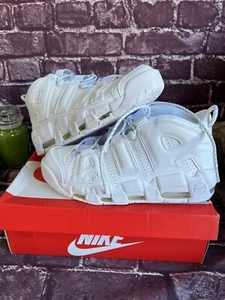 Nike Air More Uptempo DS Sz 11 Triple White W Nike Receipt Scottie Pippen NEW - Picture 1 of 12