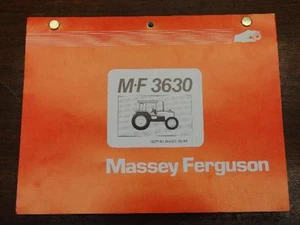 Original Massey Ferguson MF 3630 Tractor Parts Manual Book 1637183M4 - Picture 1 of 1