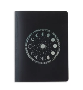 3 Poly Composition Black Notebook, College Ruled Moon Phases 80 Sheets - Picture 1 of 3