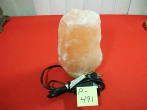 GORGEOUS 1 OF A KIND HIMALAYAN CRYSTAL ROCK HAND CARVED SALT LAMP W/ WOODEN BASE - Picture 1 of 9