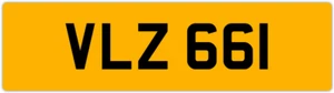 VLZ 661 V 3X3 DATELESS PRIVATE NUMBER PLATE VAL VICK VIC VIK VIN VINCE VIV VERN - Picture 1 of 1