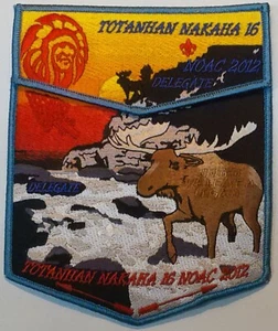 OA TOTANHAN NAKAHA LODGE 16 BSA Northern Star 2012 2 parches delegado alce - Imagen 1 de 2
