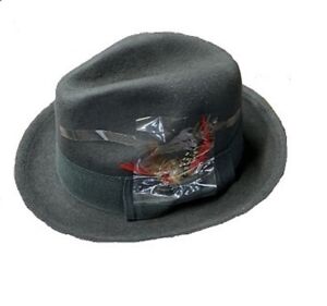 New Men 's 100% Wool Fedora Trilby Hat Style LH-1 Size S M L XL 