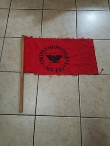 Vintage Original UFW UNITED FARM WORKERS FLAG ~ Flag #1 ~ - Picture 1 of 12