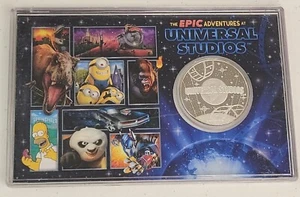 Universal Studios Epic Adventures Silver Tone Coin Simpsons Kong Transformers - Picture 1 of 13