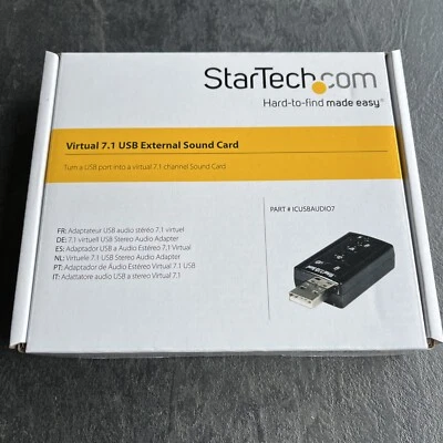 Startech USB Sound Card External ICUSBAUDIO7 7.1 Channel Audio Adapter Mac Mini - Image 1 of 4