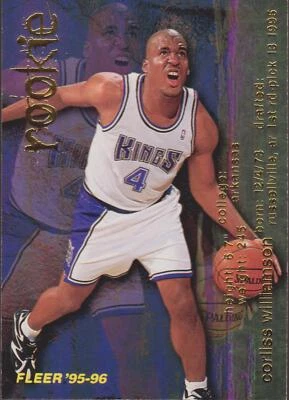 Corliss Williamson Rookie 1995-96 Fleer # 318 Sacramento Kings Basketball - Image 1 of 2