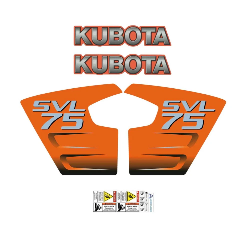 Kit de calcomanías Kubota SVL 75-1 minicargadora OEM SVL75-1 calcomanías de repuesto Foto 1 de 1