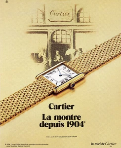 "CARTIER Die Uhr since 1904" Original Reklame geflochten 60er Jahre 28x35cm - Bild 1 von 1
