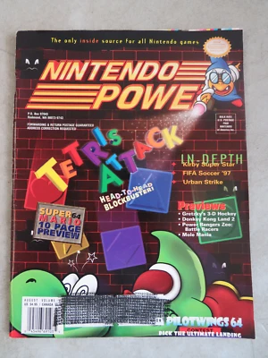 NINTENDO POWER MAGAZINE AUGUST VOLUME 87 TETRIS ATTACKS WITH POSTER - Image 1 of 4