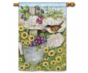Frische Brombeeren Hausflagge 28" x 40" - Bild 1 von 4