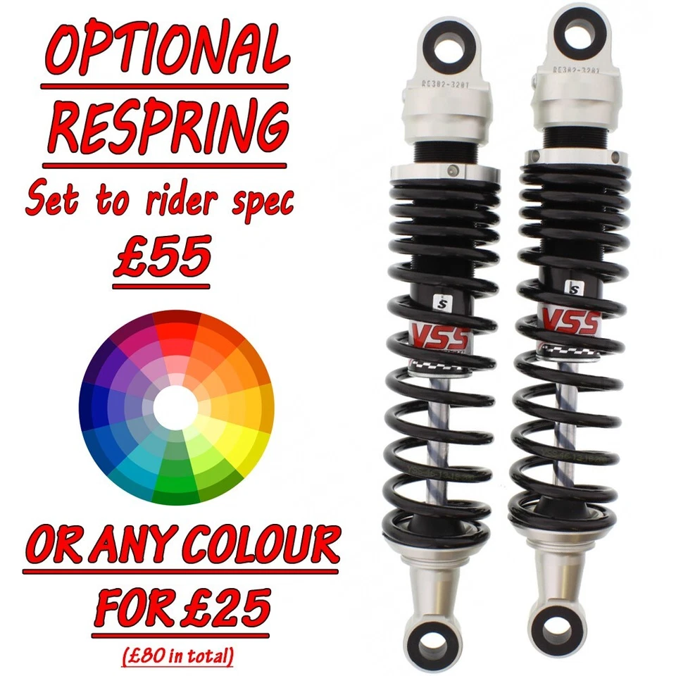 Amortiguadores gemelos YSS Suzuki VS800 Intruder 1992-2000 VS1400 1987-2003 RE302-300T-09 Foto 1 de 1