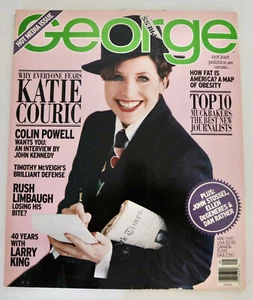 GEORGE magazine JFK May 1997 KATIE COURIC Larry King Colin Powell - Foto 1 di 5