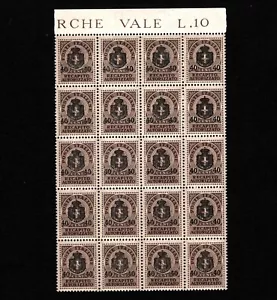 OPC 1945 Italien Zuschlagslieferblock 20 Sc#EY3 MNH 50113 - Bild 1 von 1